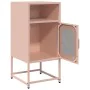 Mesita de noche acero laminado en frío rosa 36x39x78 cm de , Aparadores - Ref: Foro24-853411, Precio: 60,85 €, Descuento: %