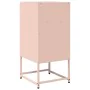 Mesita de noche acero laminado en frío rosa 36x39x78 cm de , Aparadores - Ref: Foro24-853411, Precio: 60,85 €, Descuento: %