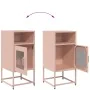 Mesita de noche acero laminado en frío rosa 36x39x78 cm de , Aparadores - Ref: Foro24-853411, Precio: 60,85 €, Descuento: %