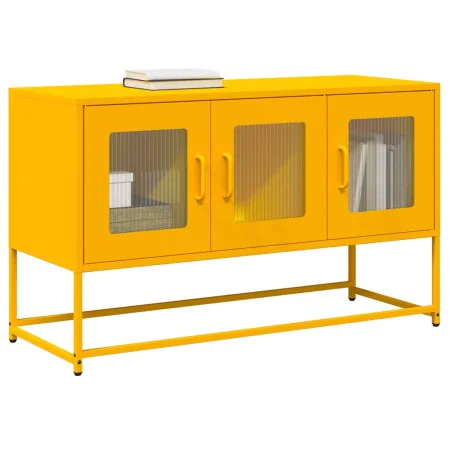 Mueble para TV acero laminado en frío amarillo 100,5x39x60,5 cm by , TV Furniture - Ref: Foro24-853341, Price: 97,62 €, Disco...