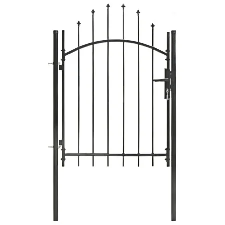Schwarzes Gartentor aus Stahl 1x1,75 m von vidaXL, Gartentore - Ref: Foro24-143059, Preis: 128,14 €, Rabatt: %