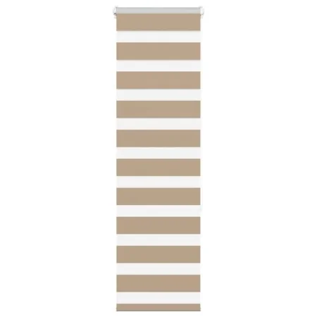 Estor cebra marrón arena tejido ancho 45,9 cm poliéster by , Blinds and blinds - Ref: Foro24-4014537, Price: 20,62 €, Discoun...