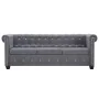 Sofá chesterfield de 3 plazas de terciopelo 199x75x72 cm gris by , Sofas - Ref: Foro24-247144, Price: 692,27 €, Discount: %