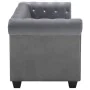 Sofá chesterfield de 3 plazas de terciopelo 199x75x72 cm gris by , Sofas - Ref: Foro24-247144, Price: 692,27 €, Discount: %