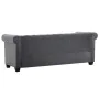 Sofá chesterfield de 3 plazas de terciopelo 199x75x72 cm gris by , Sofas - Ref: Foro24-247144, Price: 692,27 €, Discount: %