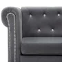 Sofá chesterfield de 3 plazas de terciopelo 199x75x72 cm gris by , Sofas - Ref: Foro24-247144, Price: 692,27 €, Discount: %