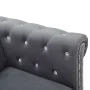 Sofá chesterfield de 3 plazas de terciopelo 199x75x72 cm gris by , Sofas - Ref: Foro24-247144, Price: 692,27 €, Discount: %