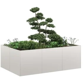 Jardinera 120x80x40 cm acero inoxidable by , Pots and planters - Ref: Foro24-860749, Price: 115,51 €, Discount: %