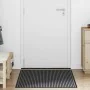 Felpudo a rayas negro y gris 90x150 cm by , Doormats - Ref: Foro24-4105596, Price: 34,30 €, Discount: %