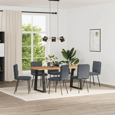Sillas de comedor 6 unidades terciopelo gris oscuro by , dining chairs - Ref: Foro24-3315680, Price: 256,44 €, Discount: %
