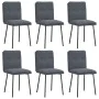 Sillas de comedor 6 unidades terciopelo gris oscuro by , dining chairs - Ref: Foro24-3315680, Price: 256,44 €, Discount: %
