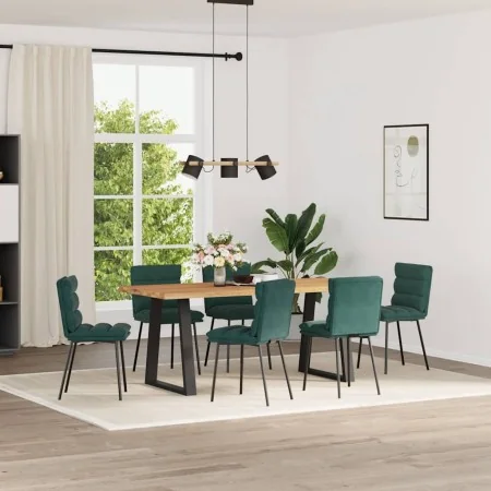 Sillas de comedor 6 unidades terciopelo verde oscuro de , Sillas de comedor - Ref: Foro24-3315654, Precio: 267,82 €, Descuent...