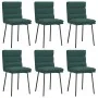 Sillas de comedor 6 unidades terciopelo verde oscuro de , Sillas de comedor - Ref: Foro24-3315654, Precio: 267,82 €, Descuent...