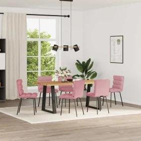 Sillas de comedor 6 unidades terciopelo rosa by , dining chairs - Ref: Foro24-3315656, Price: 270,64 €, Discount: %