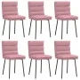 Sillas de comedor 6 unidades terciopelo rosa by , dining chairs - Ref: Foro24-3315656, Price: 269,61 €, Discount: %