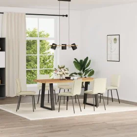 Sillas de comedor 6 unidades de terciopelo crema by , dining chairs - Ref: Foro24-3315623, Price: 263,93 €, Discount: %