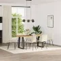 Sillas de comedor 6 unidades de terciopelo crema de , Sillas de comedor - Ref: Foro24-3315623, Precio: 263,89 €, Descuento: %