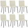 Sillas de comedor 6 unidades de terciopelo crema by , dining chairs - Ref: Foro24-3315512, Price: 250,14 €, Discount: %