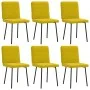 Sillas de comedor 6 unidades terciopelo amarillo de , Sillas de comedor - Ref: Foro24-3315510, Precio: 248,17 €, Descuento: %