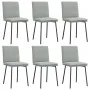 Sillas de comedor giratorias 6 uds terciopelo gris claro de , Sillas de comedor - Ref: Foro24-3315614, Precio: 263,89 €, Desc...