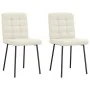 Sillas de comedor 2 unidades terciopelo crema de , Sillas de comedor - Ref: Foro24-4101089, Precio: 89,87 €, Descuento: %