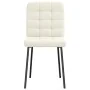 Sillas de comedor 2 unidades terciopelo crema de , Sillas de comedor - Ref: Foro24-4101089, Precio: 89,87 €, Descuento: %