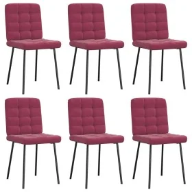 Sillas de comedor 6 unidades terciopelo rojo tinto by , dining chairs - Ref: Foro24-3315455, Price: 253,40 €, Discount: %