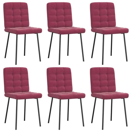 Sillas de comedor 6 unidades terciopelo rojo tinto by , dining chairs - Ref: Foro24-3315455, Price: 253,40 €, Discount: %