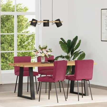 Sillas de comedor 4 unidades terciopelo rojo tinto de , Sillas de comedor - Ref: Foro24-3315387, Precio: 180,82 €, Descuento: %