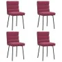 Sillas de comedor 4 unidades terciopelo rojo tinto de , Sillas de comedor - Ref: Foro24-3315387, Precio: 180,82 €, Descuento: %