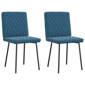 Sillas de comedor 2 unidades terciopelo azul by , dining chairs - Ref: Foro24-4101113, Price: 85,43 €, Discount: %