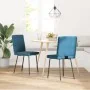 Sillas de comedor 2 unidades terciopelo azul de , Sillas de comedor - Ref: Foro24-4101113, Precio: 85,41 €, Descuento: %