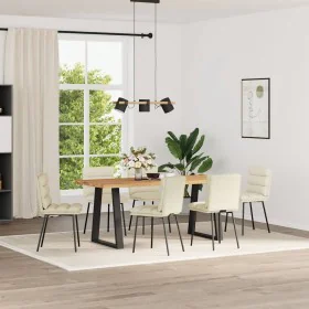 Sillas de comedor 6 unidades de terciopelo crema von , Essstühle - Ref: Foro24-3315661, Preis: 270,50 €, Rabatt: %