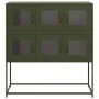 Aparador de acero laminado en frío verde oliva 100,5x39x107 cm de , Aparadores - Ref: Foro24-853426, Precio: 137,11 €, Descue...