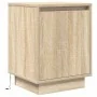 Mesilla de noche con luces LED roble Sonoma 38x34x50 cm by , Nightstands - Ref: Foro24-861269, Price: 47,72 €, Discount: %