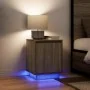 Mesilla de noche con luces LED roble Sonoma 38x34x50 cm by , Nightstands - Ref: Foro24-861269, Price: 47,72 €, Discount: %