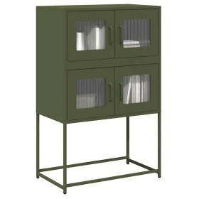 Aparador de acero verde oliva 68x39x107 cm by , Sideboards - Ref: Foro24-853348, Price: 100,58 €, Discount: %