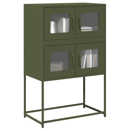 Aparador de acero verde oliva 68x39x107 cm de , Aparadores - Ref: Foro24-853348, Precio: 100,58 €, Descuento: %