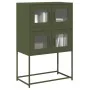 Aparador de acero verde oliva 68x39x107 cm de , Aparadores - Ref: Foro24-853348, Precio: 100,58 €, Descuento: %