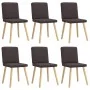 Sillas de comedor 6 unidades tela marrón oscuro by , dining chairs - Ref: Foro24-3315571, Price: 292,28 €, Discount: %