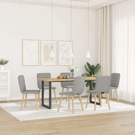 Sillas de comedor 6 uds tela gris nube de , Sillas de comedor - Ref: Foro24-3315599, Precio: 299,31 €, Descuento: %