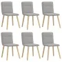 Sillas de comedor 6 uds tela gris nube de , Sillas de comedor - Ref: Foro24-3315599, Precio: 299,31 €, Descuento: %