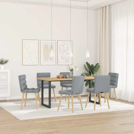 Sillas de comedor 6 unidades de tela gris claro by , dining chairs - Ref: Foro24-3315663, Price: 317,95 €, Discount: %