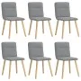 Sillas de comedor 6 unidades de tela gris claro de , Sillas de comedor - Ref: Foro24-3315590, Precio: 299,31 €, Descuento: %