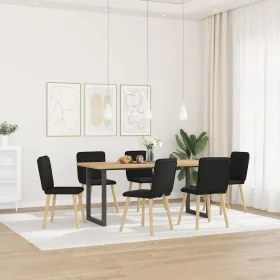Sillas de comedor giratorias 6 unidades tela negras by , dining chairs - Ref: Foro24-3315592, Price: 299,32 €, Discount: %