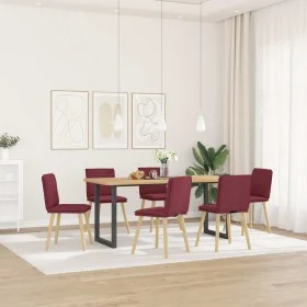 Sillas de comedor 6 unidades tela rojo tinto von , Essstühle - Ref: Foro24-3315628, Preis: 314,58 €, Rabatt: %