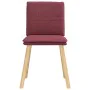 Sillas de comedor 6 unidades tela rojo tinto de , Sillas de comedor - Ref: Foro24-3315628, Precio: 314,55 €, Descuento: %