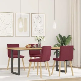 Sillas de comedor 4 unidades tela rojo tinto von , Essstühle - Ref: Foro24-3315358, Preis: 210,66 €, Rabatt: %