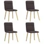 Sillas de comedor 4 unidades tela marrón oscuro de , Sillas de comedor - Ref: Foro24-3315324, Precio: 200,59 €, Descuento: %
