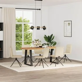 Sillas de comedor 6 unidades tela color crema by , dining chairs - Ref: Foro24-3315609, Price: 300,95 €, Discount: %